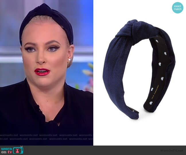 Velvet Knotted Headband by Lele Sadoughi worn by Meghan McCain  on The View