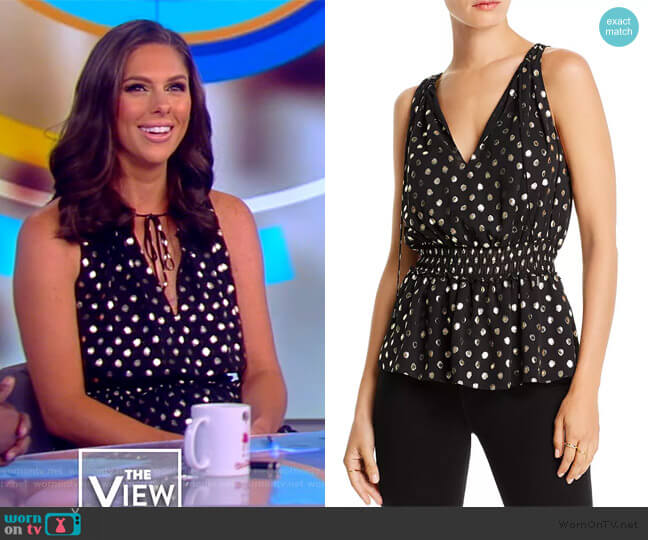 Hannah Metallic Polka Dot Top by Lini worn by Abby Huntsman on The View