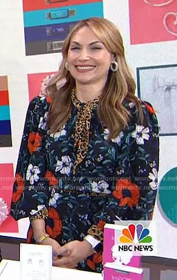 Lori Bergamotto's floral and leopard print dress on Today