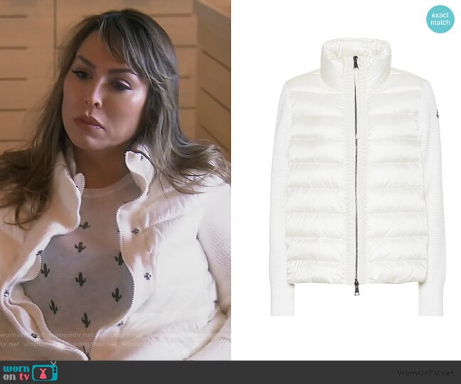 Wool and Down Jacket by Moncler worn by Kelly Dodd on The Real Housewives of Orange County