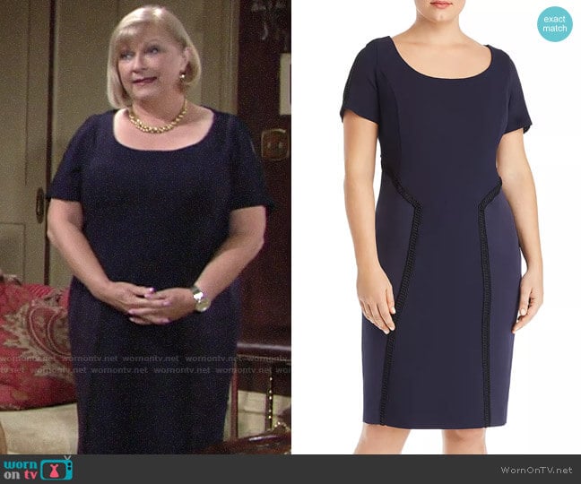 Marina Rinaldi Destino Body-Con Dress worn by Traci Abbott (Beth Maitland) on The Young and the Restless