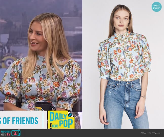 Jules Print Top by Marissa Webb worn by Morgan Stewart on E! News