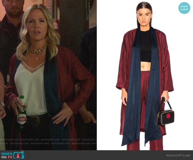 Wrap Trench by Raquel Allegra worn by Jennie Garth (Jennie Garth) on BH90210