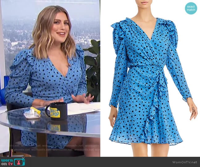 Nova Faux-Wrap Dress by Rebecca Taylor worn by Carissa Loethen Culiner on E! News