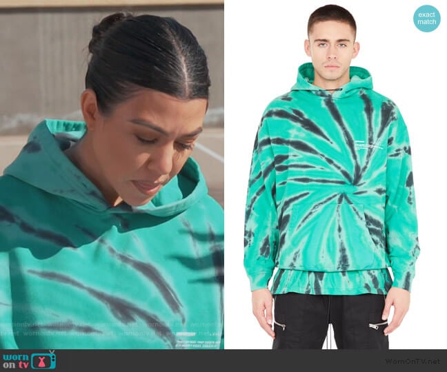 XTC Hoodie in Watermelon Green by Represent worn by Kourtney Kardashian on Keeping Up with the Kardashians