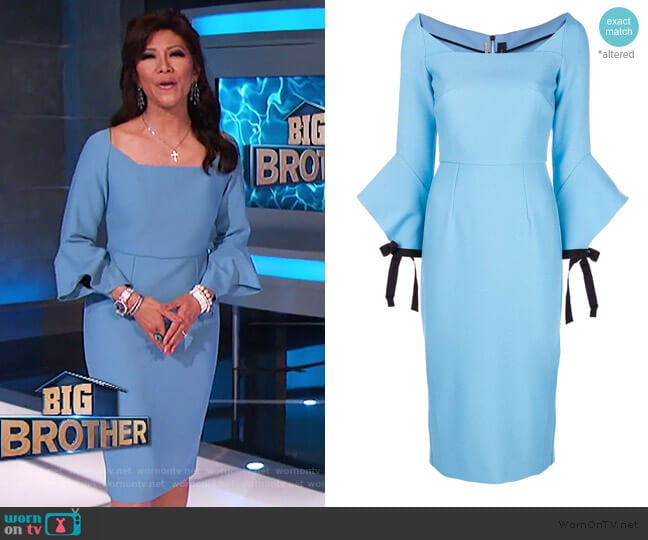 Hitchcock Dress by Roland Mouret worn by Julie Chen on Big Brother