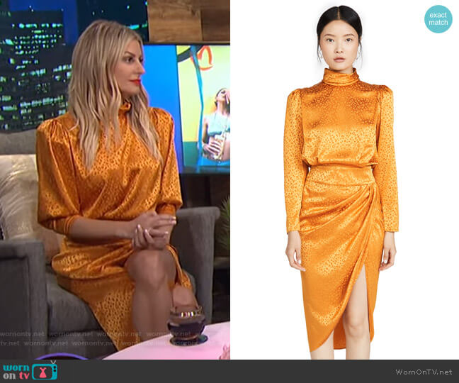 Kaira Dress by Ronny Kobo worn by Morgan Stewart on E! News