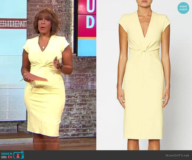 WornOnTV: Gayle’s yellow twist front dress on CBS This Morning | Gayle ...