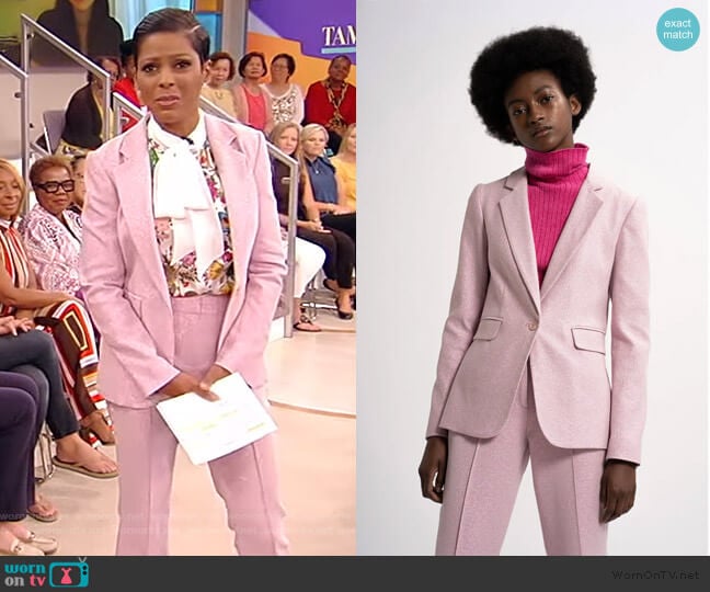 Mazon Lurex Blazer and Pants by Sies Marjan worn by Tamron Hall on Tamron Hall Show