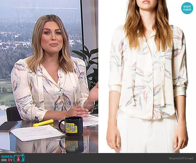 Touch Paradise Tunic by Zadig & Voltaire worn by Carissa Loethen Culiner on E! News