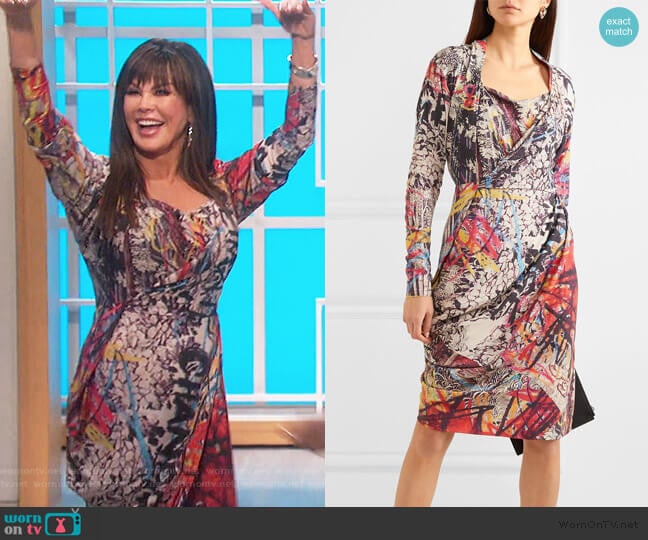 Grand Fond Printed Jersey Dress by Vivienne Westwood worn by Marie Osmond on The Talk