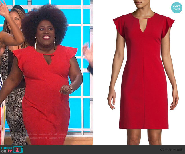 WornOnTV: Sheryl’s red flutter sleeve dress on The Talk | Sheryl ...