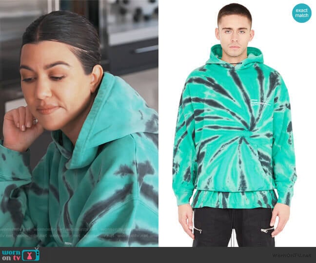 XTC Hoodie in Watermelon Green by Represent worn by Kourtney Kardashian on Keeping Up with the Kardashians