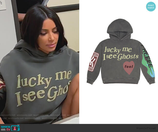 Kids See Ghosts Hoodie by Kanye West worn by Kim Kardashian  on Keeping Up with the Kardashians
