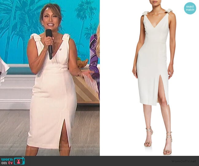 WornOnTV: Carrie’s white bow shoulder dress on The Talk | Carrie Inaba ...