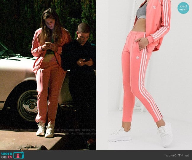 Adidas Originals Track Joggers in Pink worn by McAfee (Laura Dreyfuss) on The Politician