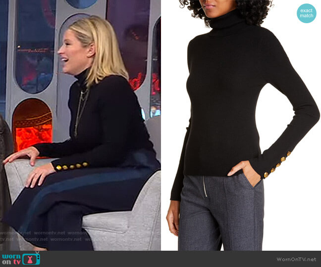 Desi Turtleneck Pullover by A.L.C. worn by Sara Haines on Good Morning America