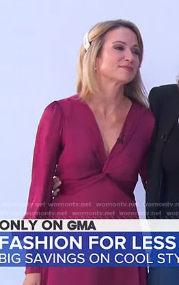 Amy’s pink twist front dress on Good Morning America