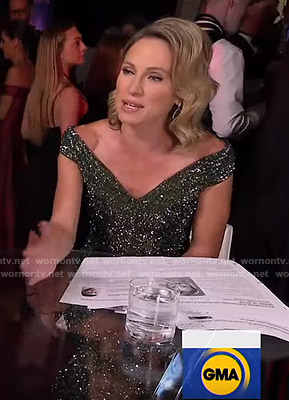 Amy's sequin off-shoulder gown at the Emmys 2019 on Good Morning America