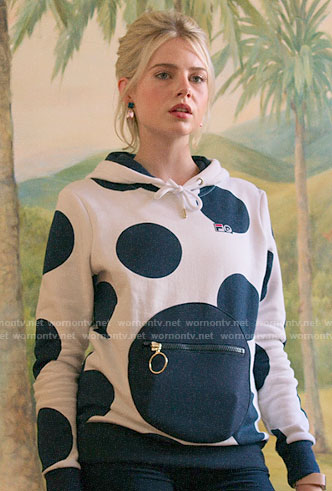 Astrid’s polka dot hoodie on The Politician