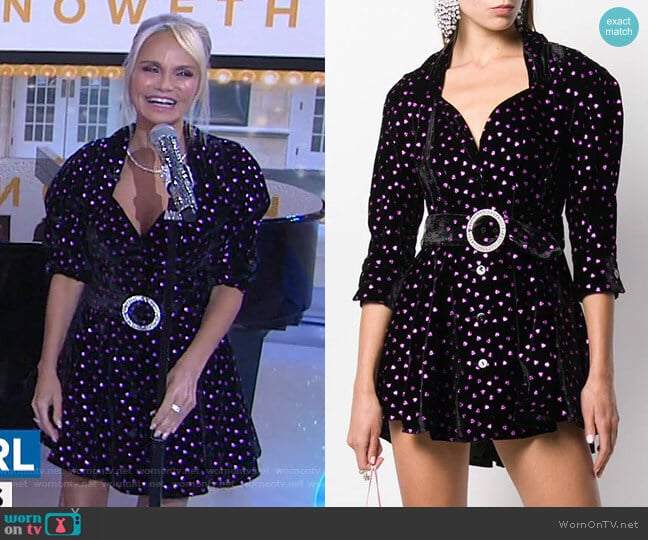 Heart Print Mini Dress by Attico worn by Kristin Chenoweth by Today Show