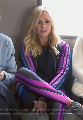 Tamera’s black striped leggings on The Real Housewives of Orange County