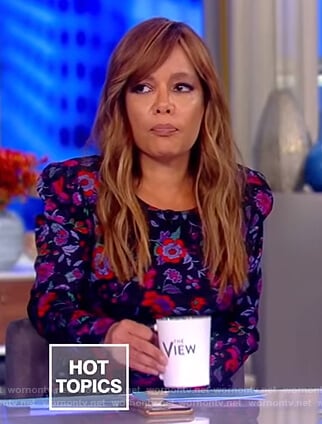 Sunny’s black floral dress on The View