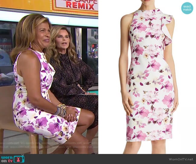 Pabla Floral-Printed Dress by Black Halo worn by Hoda Kotb on Today