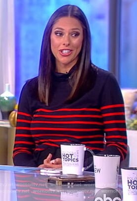 Abby's striped turtleneck sweater on The View