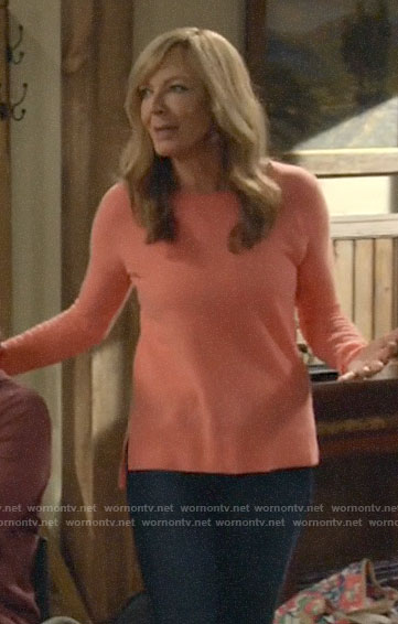 Bonnie’s orange sweater on Mom