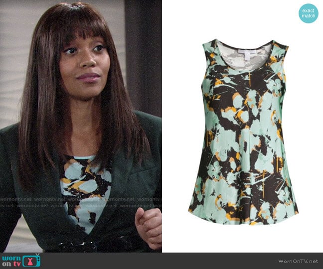 BOSS Inolea Top worn by Amanda Sinclair (Mishael Morgan) on The Young and the Restless