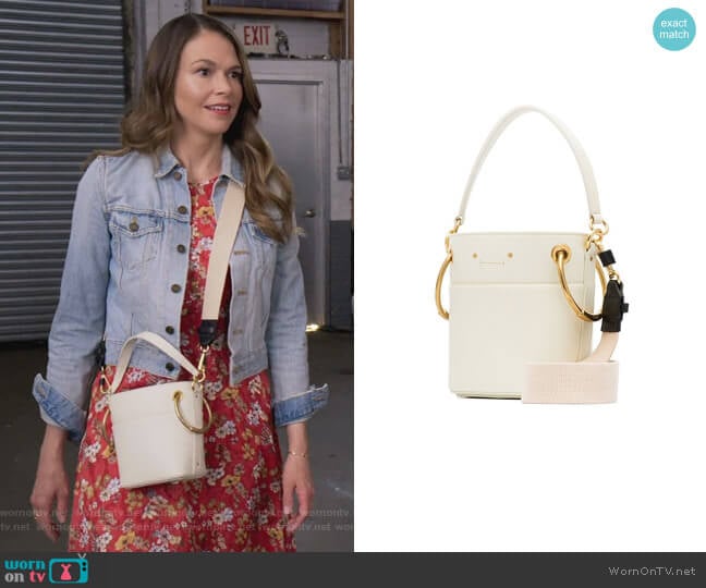 Roy Mini Leather Bucket Bag by Chloe worn by Liza Miller (Sutton Foster) on Younger