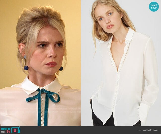 Club Monaco Helek Shirt worn by Astrid (Lucy Boynton) on The Politician