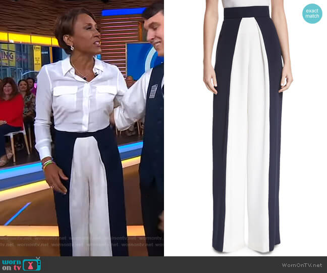 WornOnTV: Robin's white blouse and colorblock pants on Good