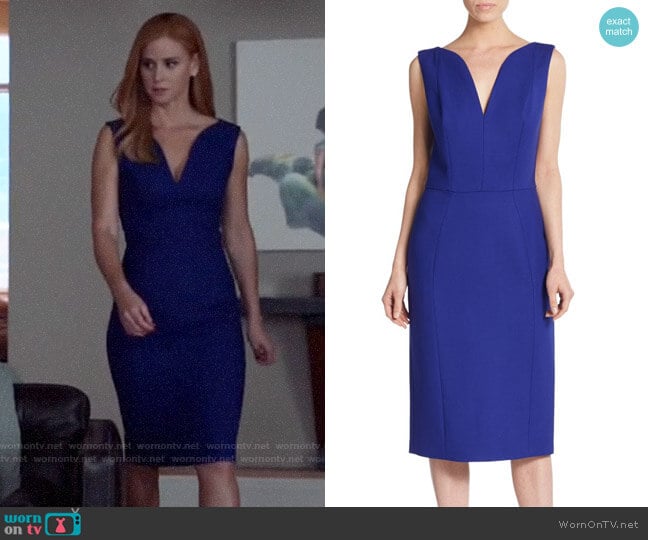 Dior Wool Seamed Sheath Dress worn by Donna Paulsen (Sarah Rafferty) on Suits