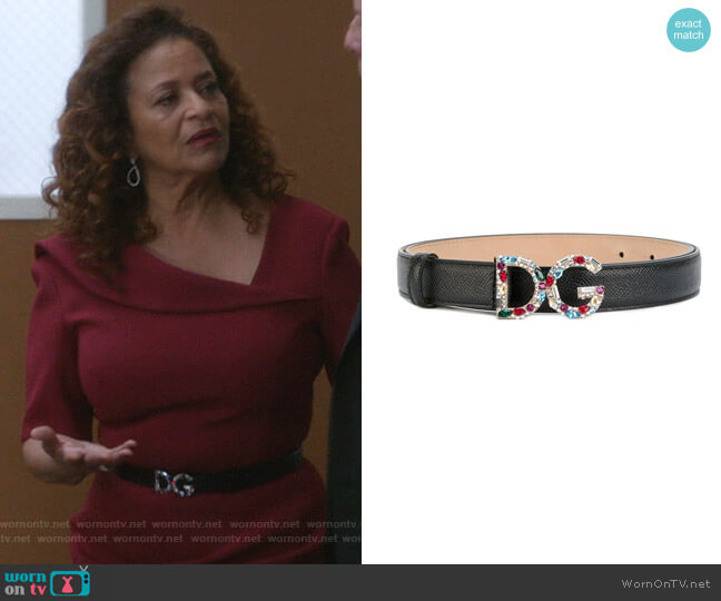 Logo Plaque Belt by Dolce & Gabbana worn by Catherine Avery (Debbie Allen) on Greys Anatomy