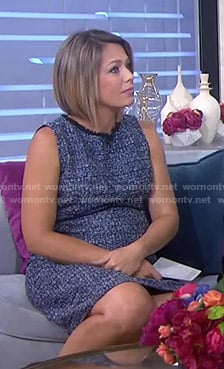 Dylan’s blue tweed maternity dress on Today