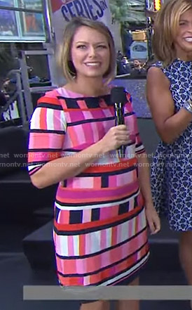 Dylan’s pink print shift dress on Today