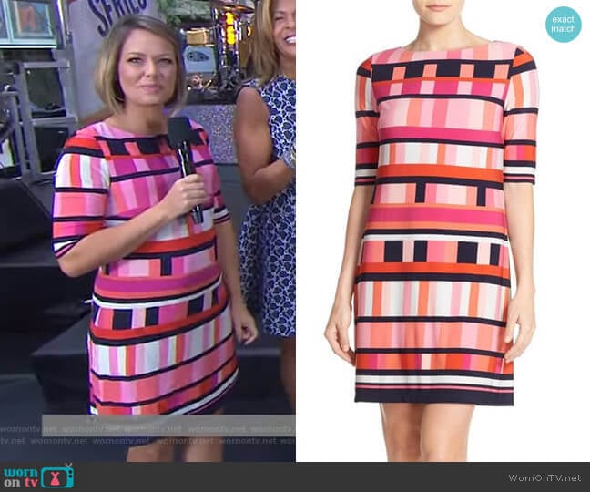 Print Jersey Shift Dress by Eliza J worn by Dylan Dreyer on Today