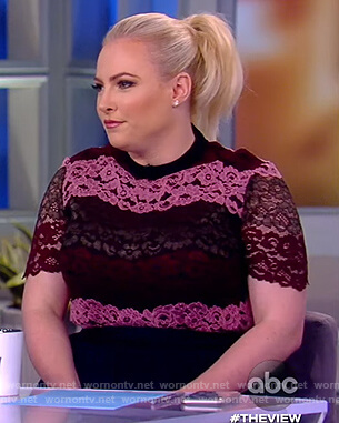 Meghan’s floral lace top on The View