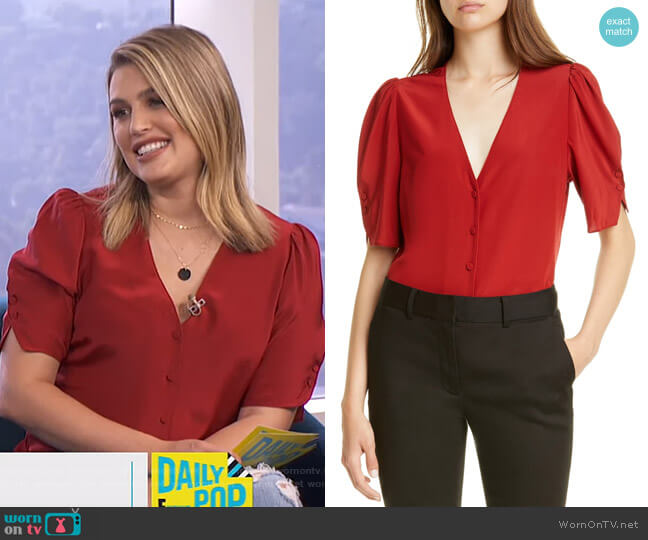 Olivia Top by Frame worn by Carissa Loethen Culiner on E! News