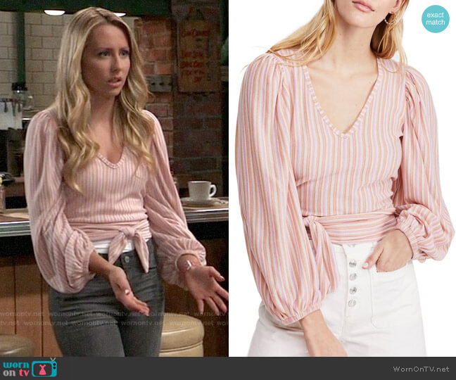 Free People Autumn Nights Top worn by Josslyn Jacks (Eden McCoy) on General Hospital