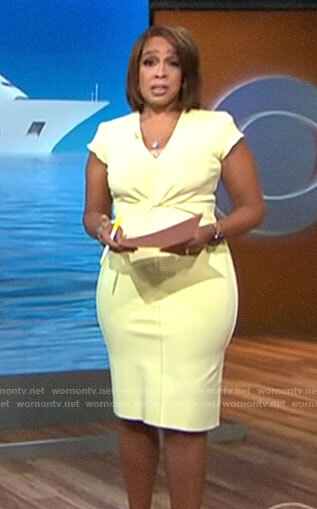 WornOnTV: Gayle King's yellow monogram print dress on CBS Mornings, Gayle  King