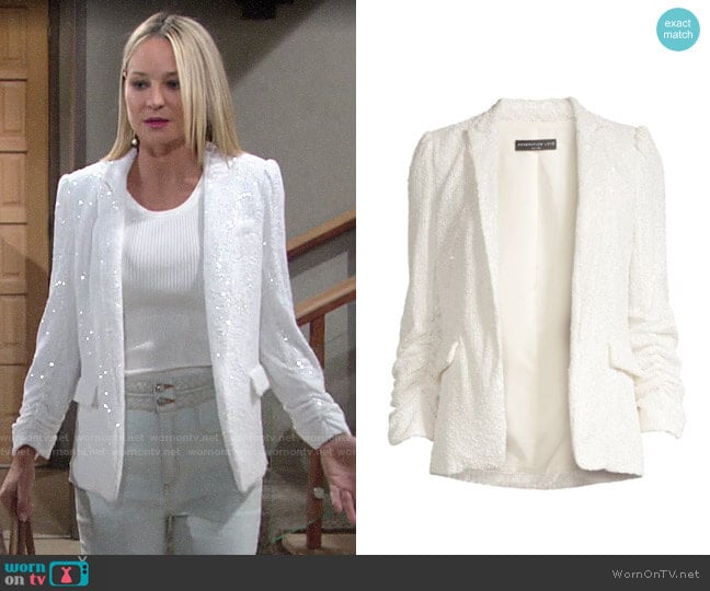 Generation Love Serafina Sequin Blazer  worn by Sharon Newman (Sharon Case) on The Young and the Restless