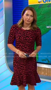 Ginger’s red leopard print dress on Good Morning America