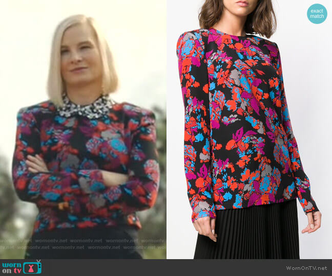 Floral Print Top by Givenchy worn by Melinda Page Hamilton on The Resident