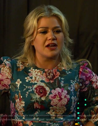 Kelly’s floral dress on The Kelly Clarkson Show