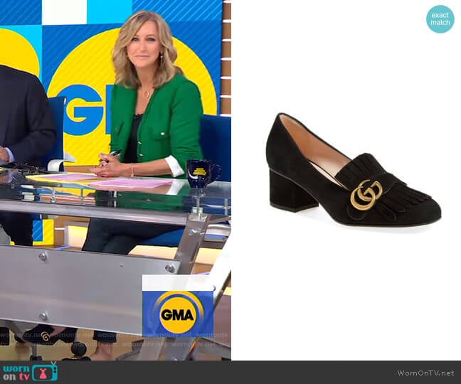 GG Marmont Pump by Gucci worn by Lara Spencer on Good Morning America