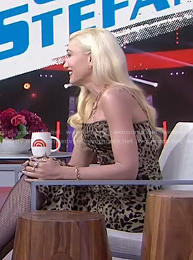 Gwen Stefani’s leopard print midi dress on Today