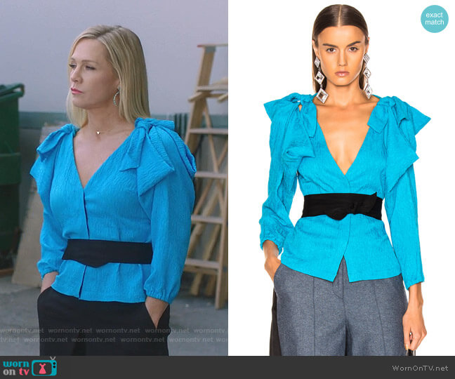 Ocean Drive Blouse by Hellessy worn by Jennie Garth (Jennie Garth) on BH90210